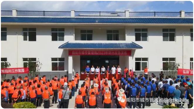 南陽(yáng)市城市管理局|防汛演練筑防線，未雨綢繆礪精兵